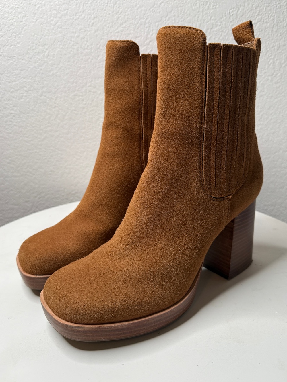 Kelsi Dagger Racer Suede Heeled Booties